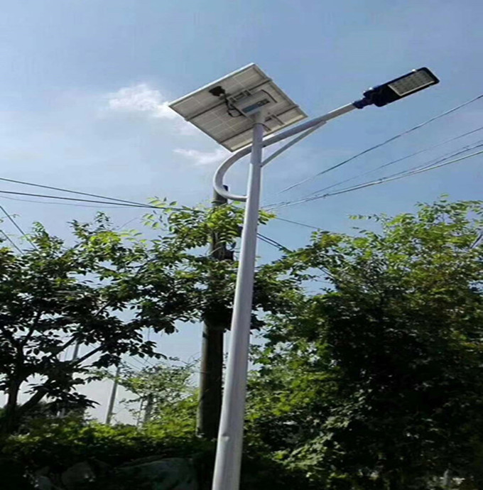 8m galvanized solar power energy street light pole